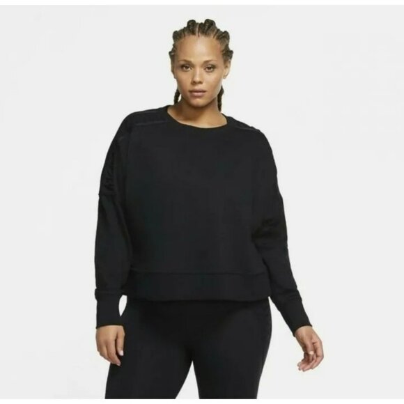 2X PLUS SIZE WOMEN'S NIKE SWEATSHIRT DC5465-010 JACKET SWEATER CREWNECK - Picture 1 of 9